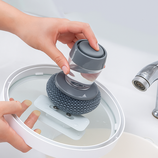 Kitchen Soap Dispensing Palm-Brush