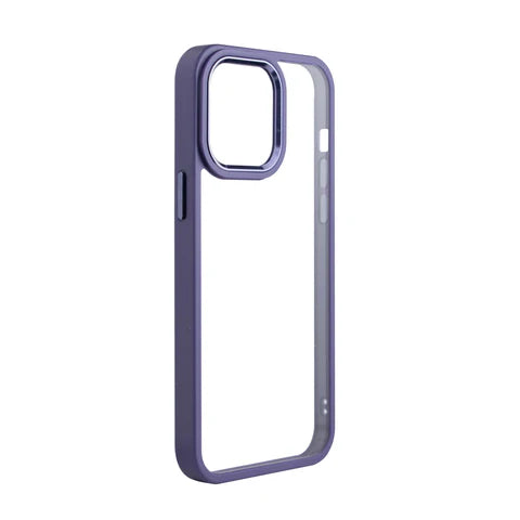 Iphone 14 Deep Purple Transparent Back Case - TaraRani