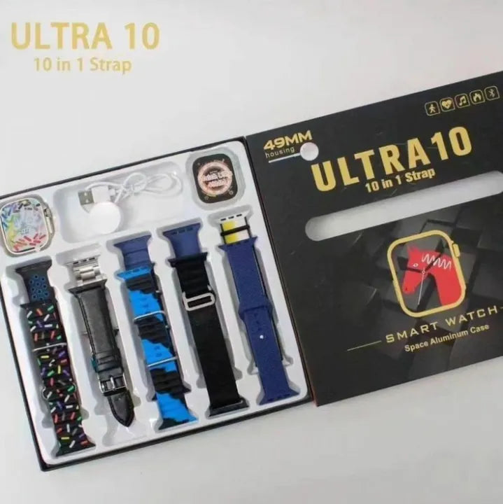 Ultra 10 in 1 Multi-Strap Smartwatch