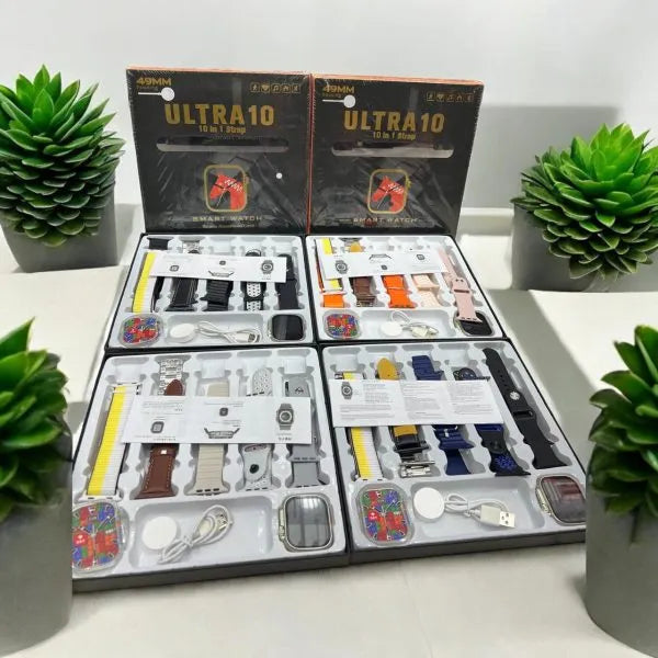 Ultra 10 in 1 Multi-Strap Smartwatch