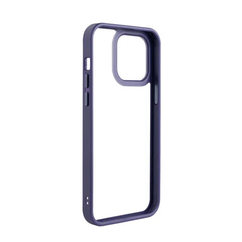 Iphone 14 Deep Purple Transparent Back Case - TaraRani