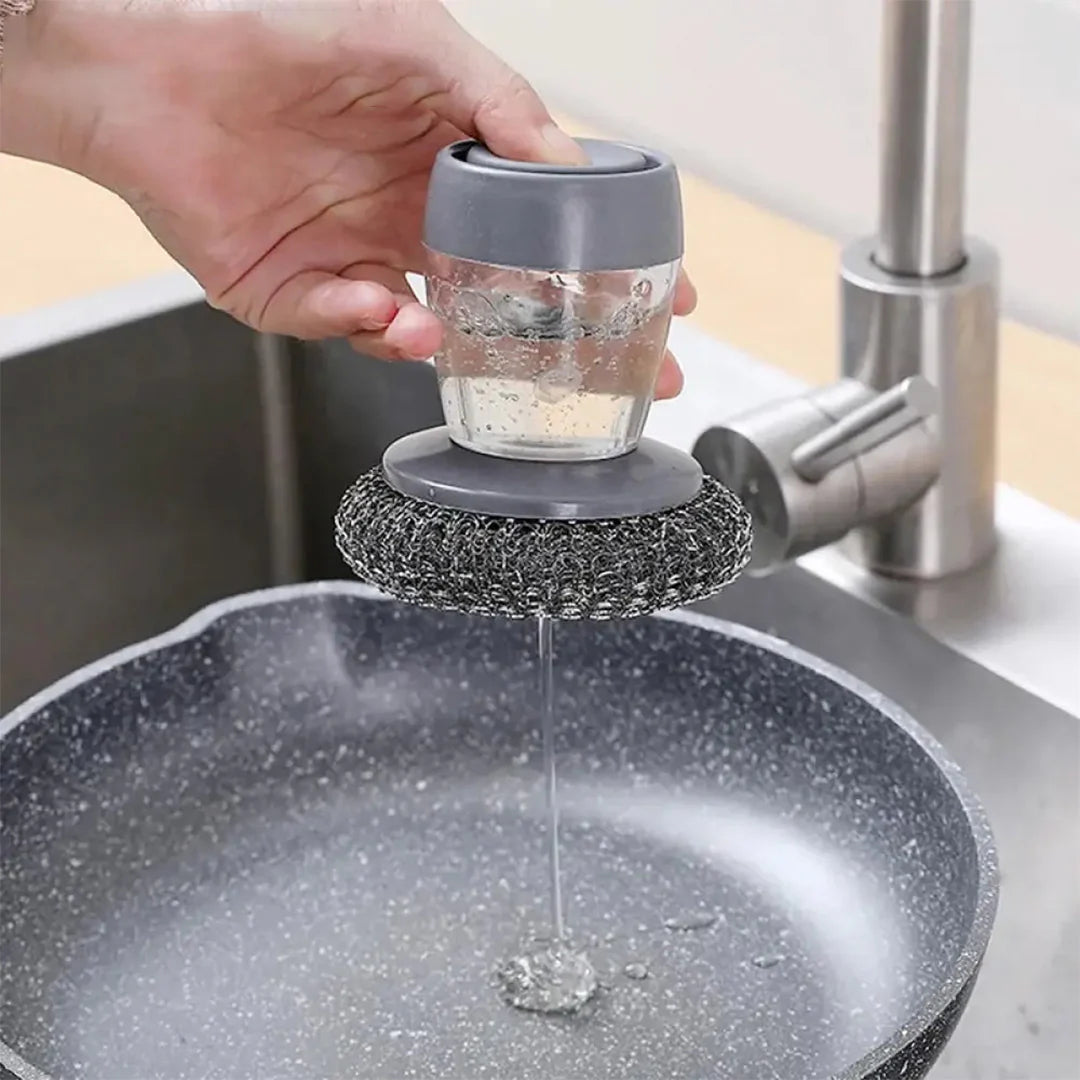 Kitchen Soap Dispensing Palm-Brush