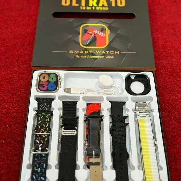 Ultra 10 in 1 Multi-Strap Smartwatch