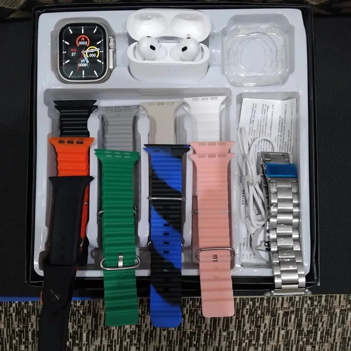 LATEST ULTRA 10 IN 1 SMARTWATCH WITH CASE AND EARBUDS TaraRani